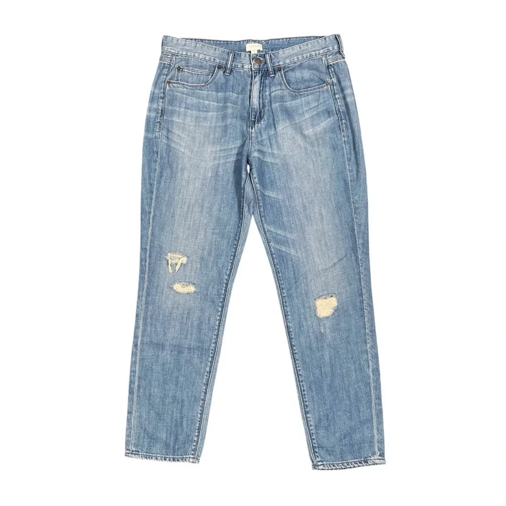 J. Crew Factory Jeans Women’s Size 29 NWT Distressed Light Wash Cropped